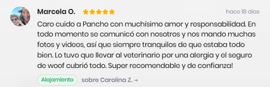 La reseña que dejó la dueña de la mascota después del episodio.
