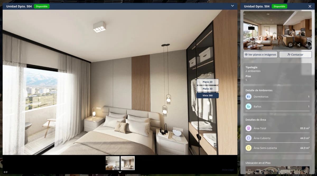 Showroom virtual de un desarrollo inmobiliario en Winbuild